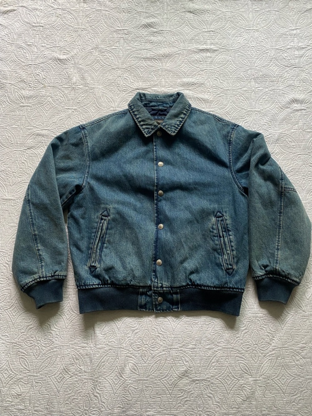 Levi's Men's Denim Bomber Jacket in Blue